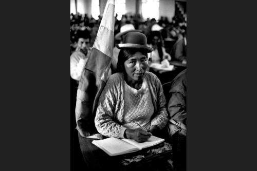 Ester Morales all’Assemblea dei cocaleros e dei senza terra - Oruro