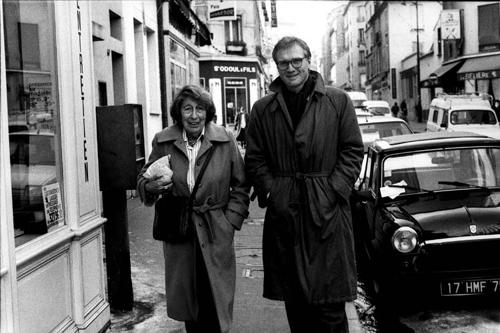 Gisèle Freund assieme a Hans Joachim Neyer a Parigi